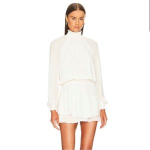 REVOLVE x Krisa Smocked Turtleneck Dress Size Small